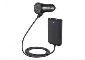 Autonabíjačka s predlžovacím káblom 4x USB