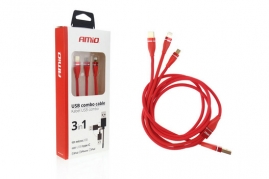 Multi-kábel pre telefón USB-C/Micro USB/ Iphone 120cm